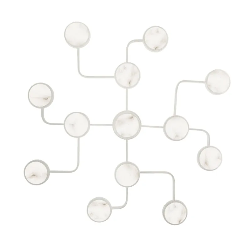 Meander 13-Light Semi Flush in Polished Nickel 43.25L x 43.25W x 8.5H