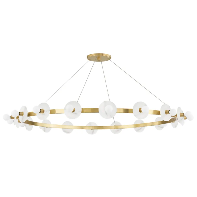 Austen 18-Light Chandelier in Aged Brass 58W x 4.75H