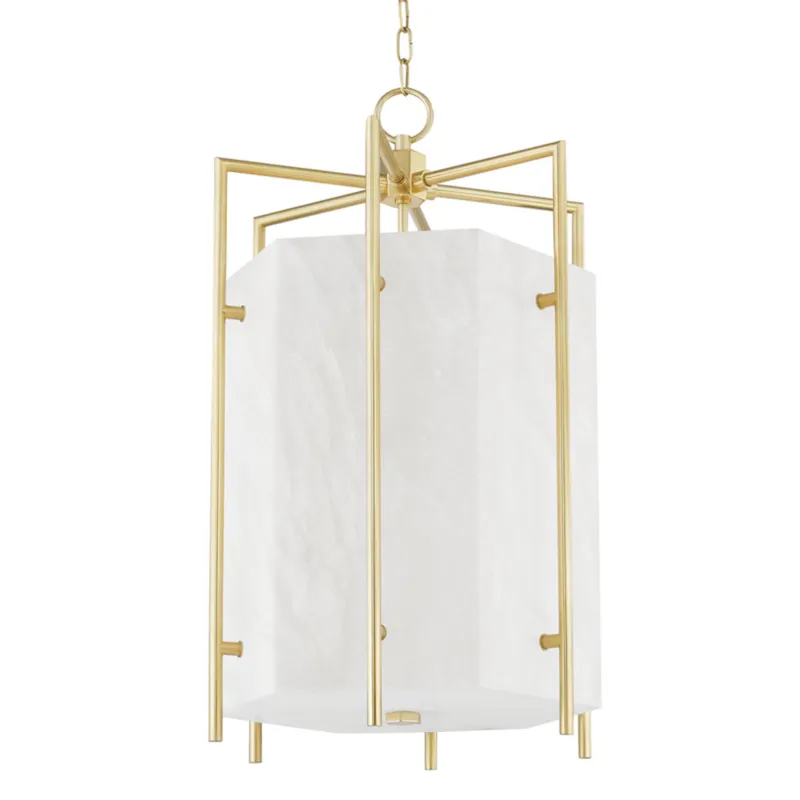 Flatbush 6-Light Lantern in Aged Brass 19W x 32.5H