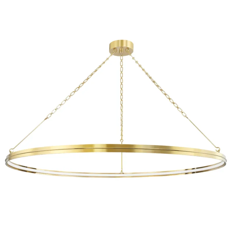 Rosendale 1-Light Chandelier in Aged Brass 56W x 2.25H