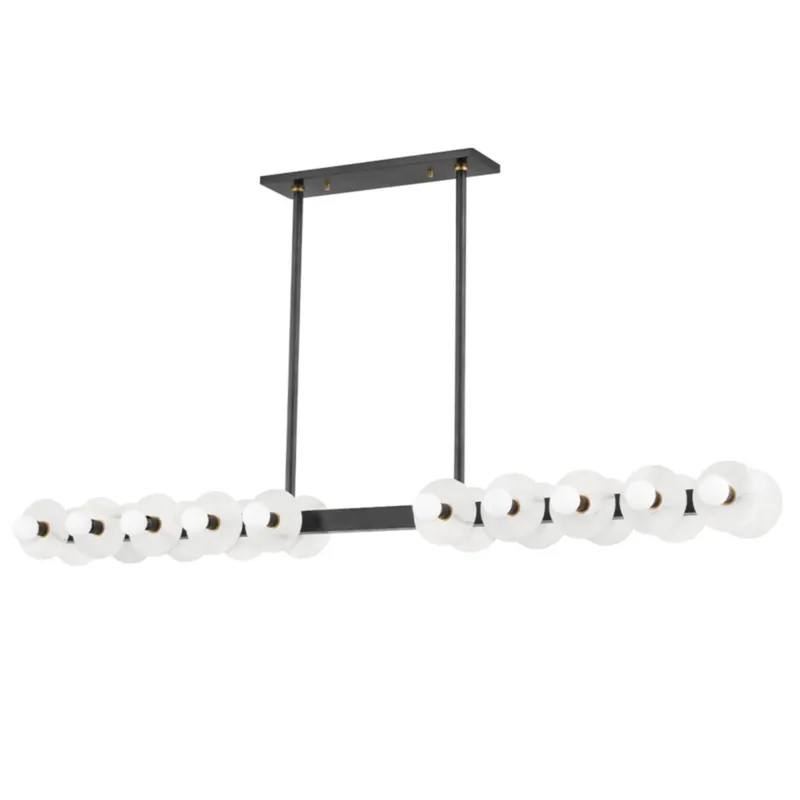 Austen 20-Light Linear in Aged Brass/Old Bronze 59.5L x 11.5W x 4.75H
