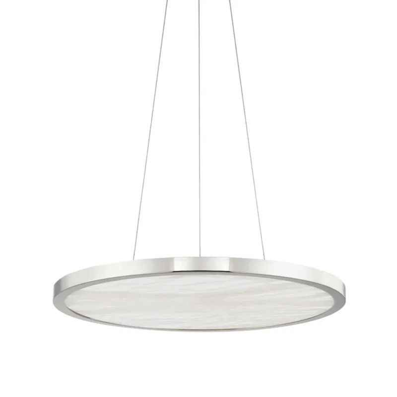 Eastport 1-Light Chandelier in Polished Nickel 24W x 1.25H