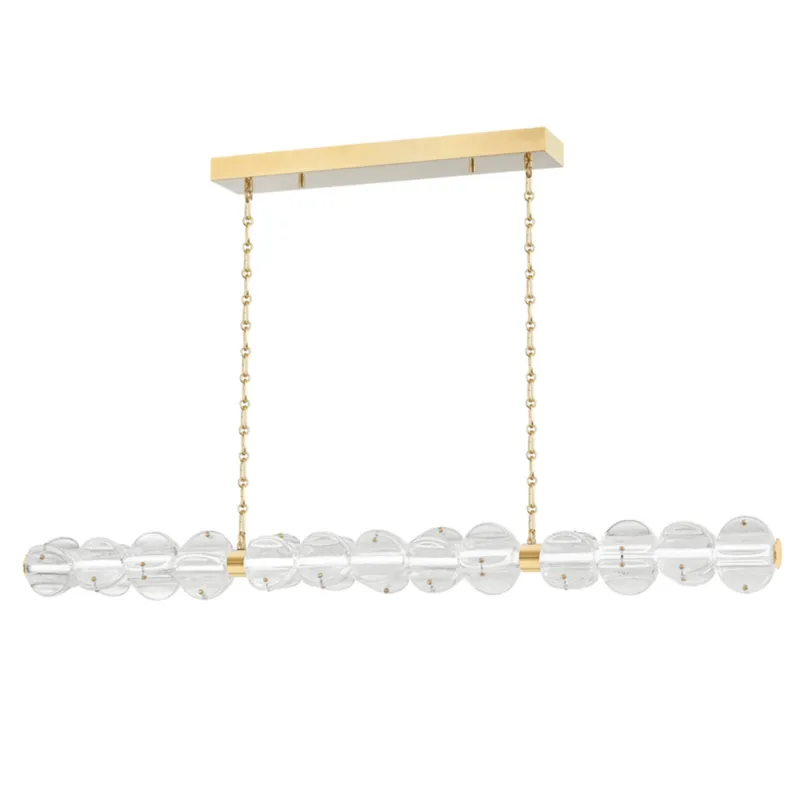 Lindley 1-Light Linear in Aged Brass 50L x 5W x 5H