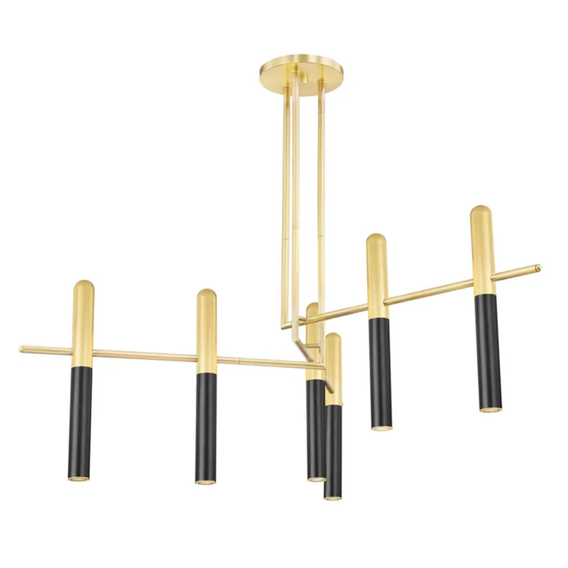 Thurston 6-Light Chandelier in Aged Brass/Old Bronze 56.75W x 23H