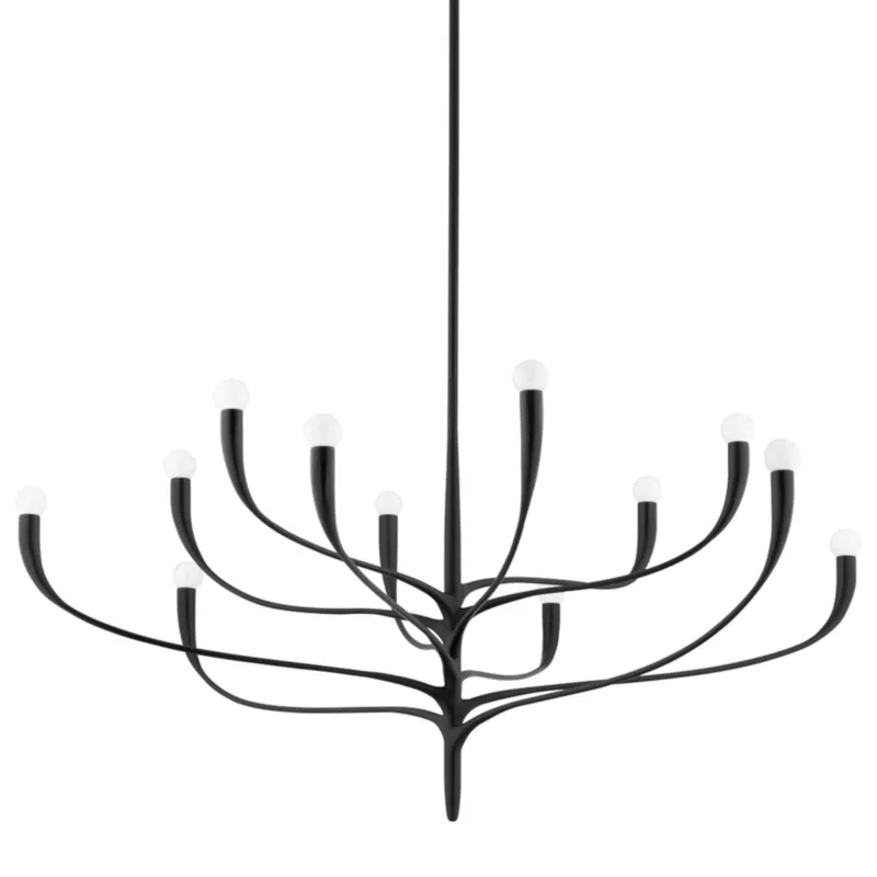 Labra 12-Light Chandelier in Aged Iron 51.5W x 26.5H