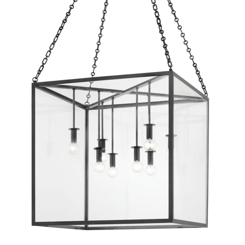 Catskill 8-Light Lantern in Aged Iron 24W x 24H