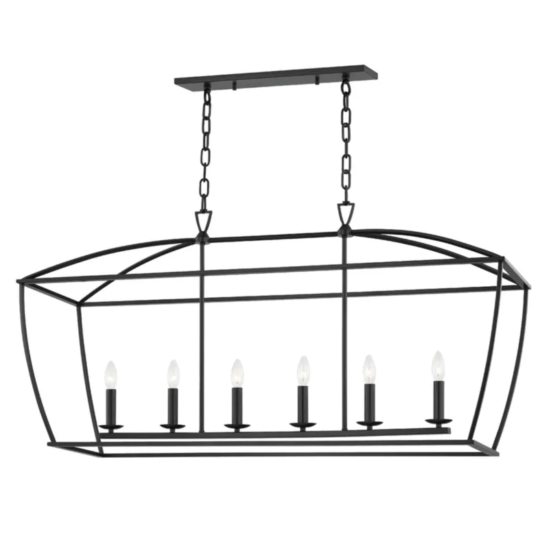 Bryant 6-Light Linear in Aged Iron 48.25L x 13.75W x 24H