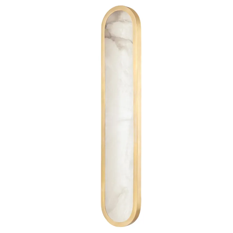 Manhasset 1-Light Wall Sconce in Aged Brass 5.75W x 28H