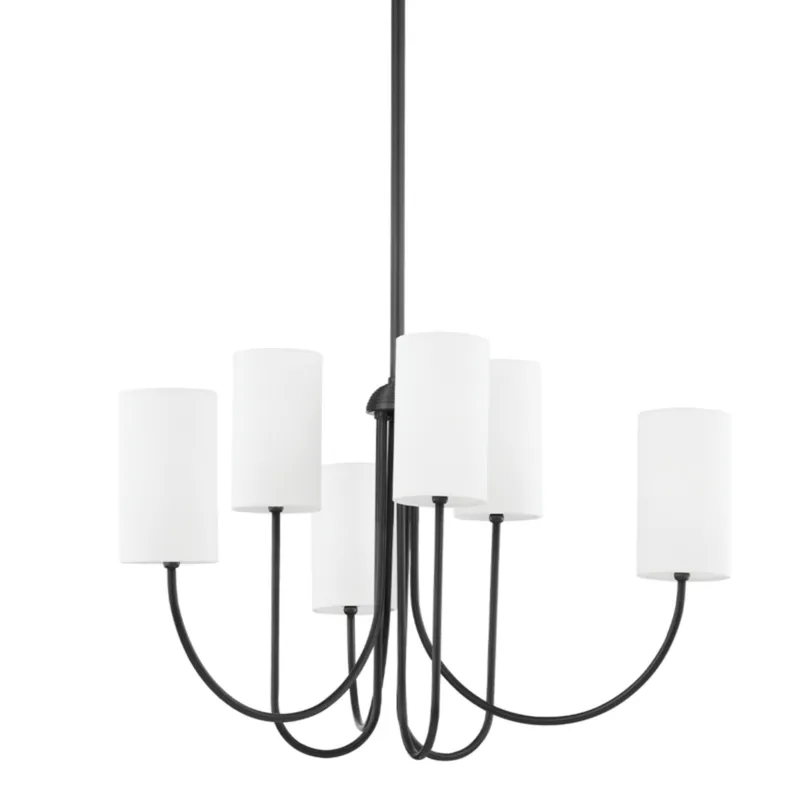 Harlem 6-Light Chandelier in Old Bronze 29.25W x 21.75H