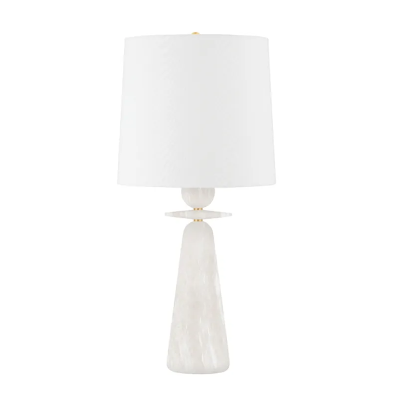 Montgomery 1-Light Table Lamp in Aged Brass 13.75W x 30.25H