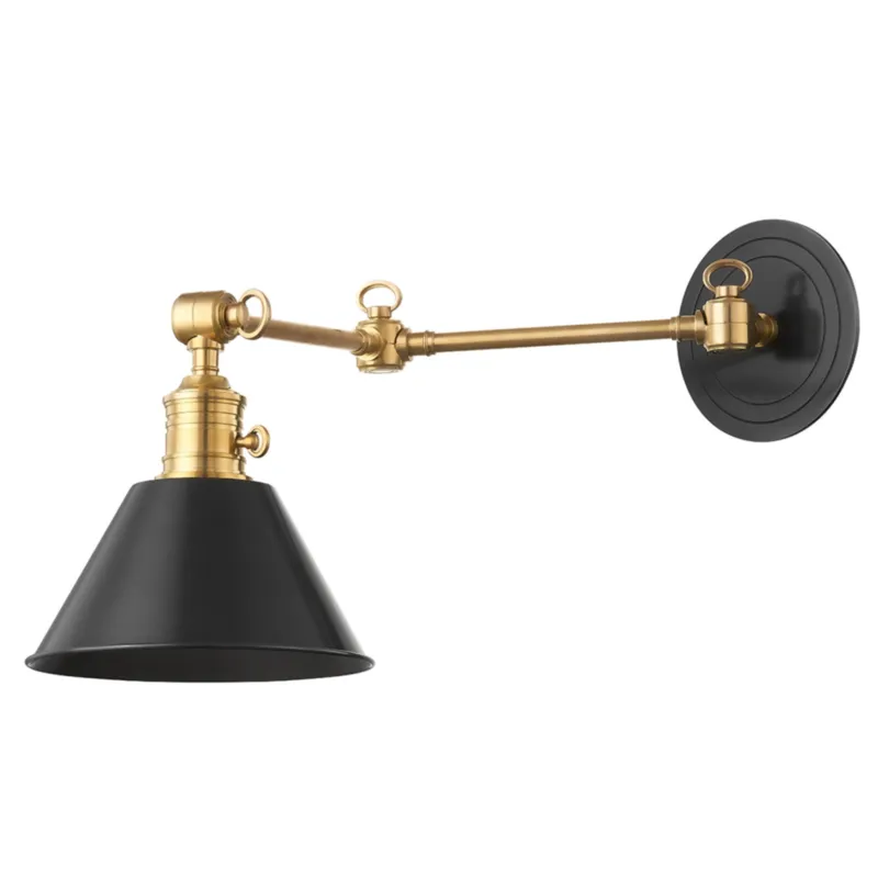 Garden City 1-Light Wall Sconce in Aged Brass/Old Bronze 8W x 11.25H
