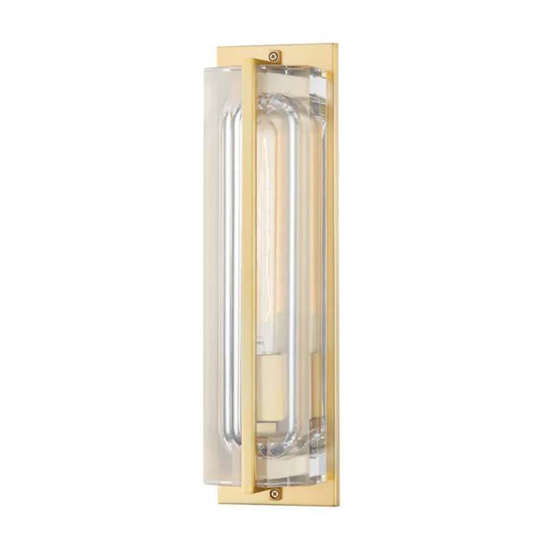 Hawkins 1-Light Wall Sconce in Aged Brass 4.5W x 16.75H