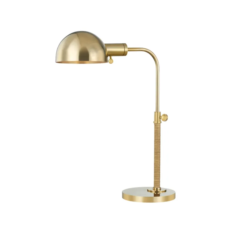 Devon 1-Light Table Lamp in Aged Brass by Mark D. Sikes 7.25W x 18H