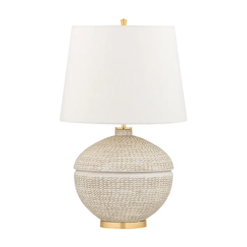 Katonah 1-Light Table Lamp in Gold Leaf 15.5W x 23.75H