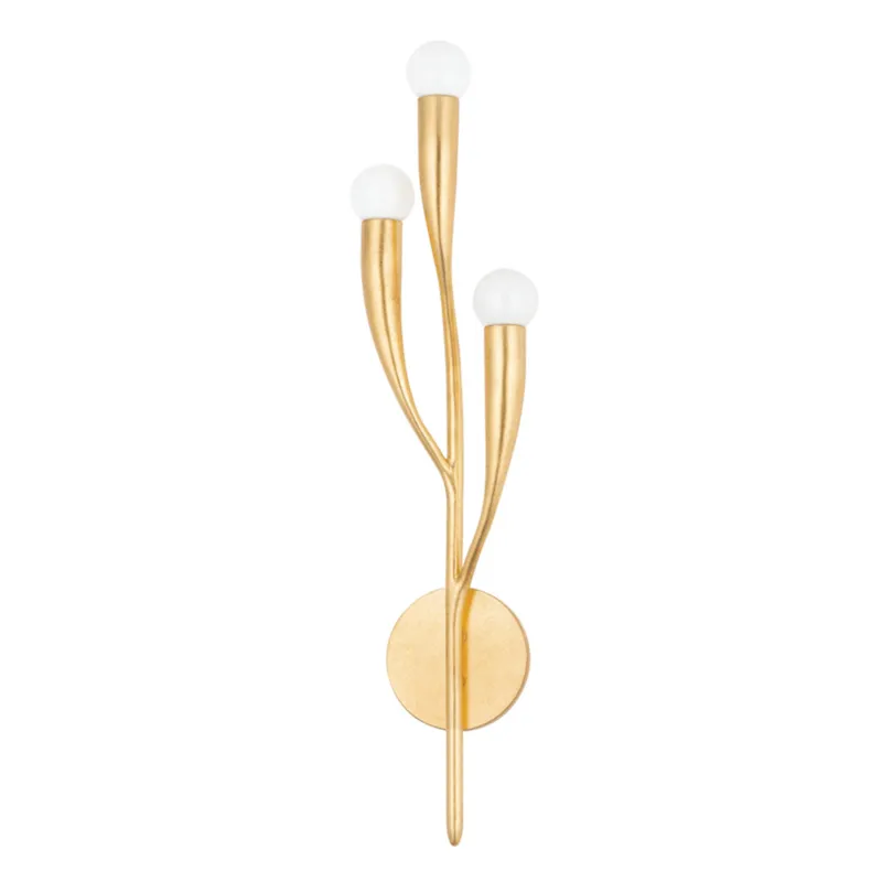 Labra 3-Light Wall Sconce in Vintage Gold Leaf 5.75W x 24.5H