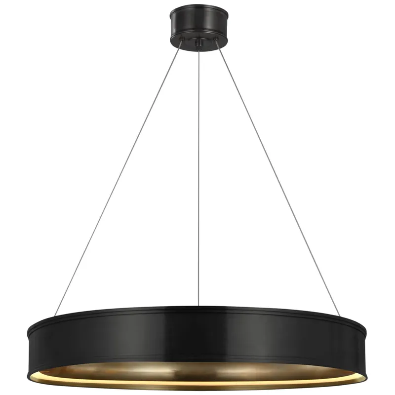 Chapman & Myers Connery 30" Ring Chandelier in Bronze Ceiling Light W30"