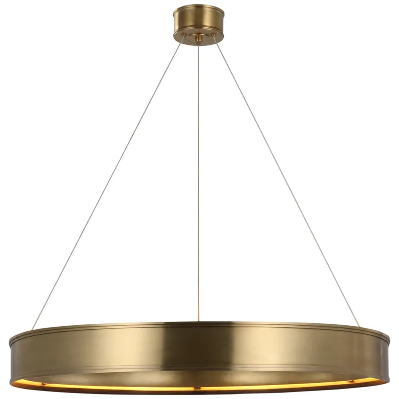 Chapman & Myers Connery 40" Ring Chandelier in Antique-Burnished Brass Ceiling Light W40"