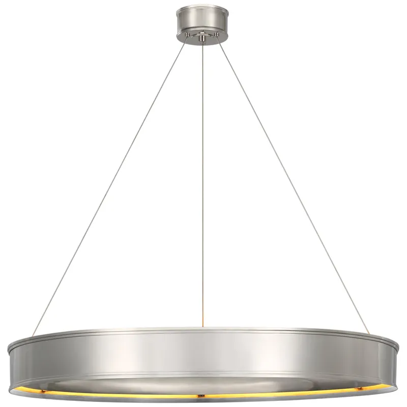 Chapman & Myers Connery 40" Ring Chandelier in Polished Nickel Ceiling Light W40"