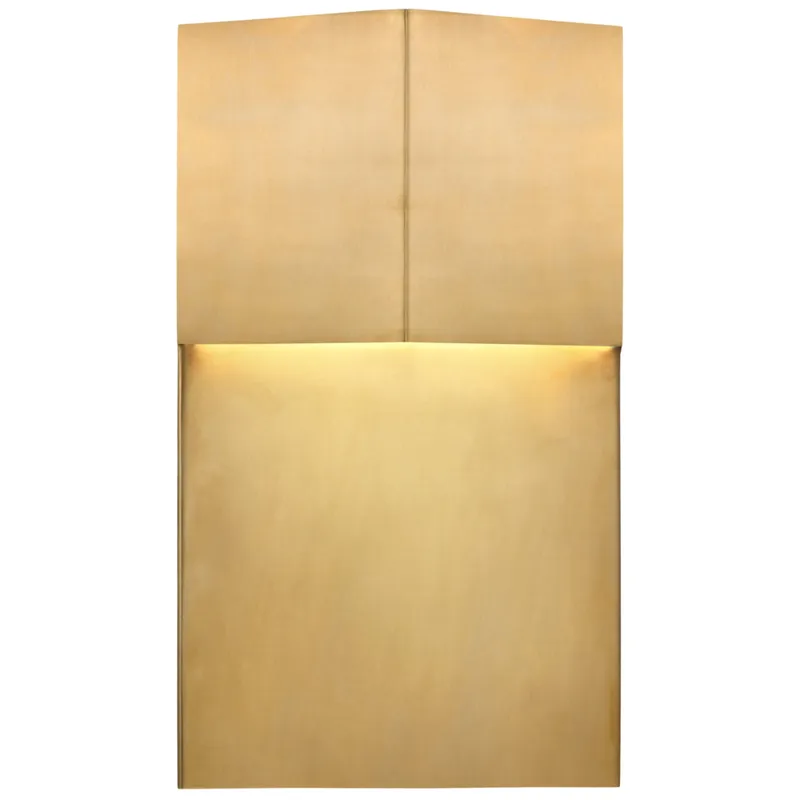 Kelly Wearstler Rega 12" Wide Sconce in Antique-Burnished Brass Outdoor Lighting W7" x H12"