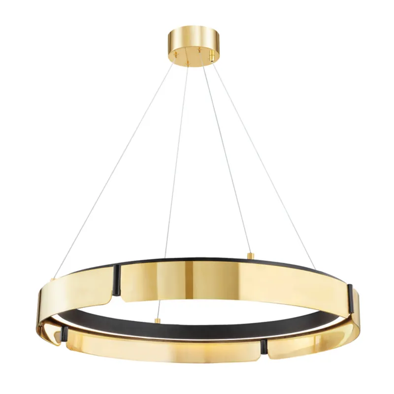 Tribeca 0-Light Chandelier in Aged Brass 32.75W x 5H