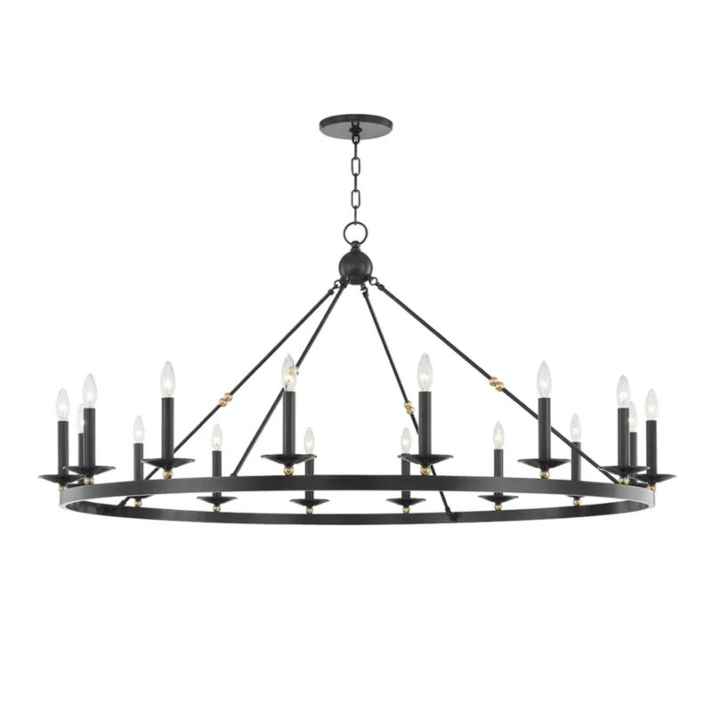 Allendale 16-Light Chandelier in Aged Brass/Old Bronze 58W x 27.25H