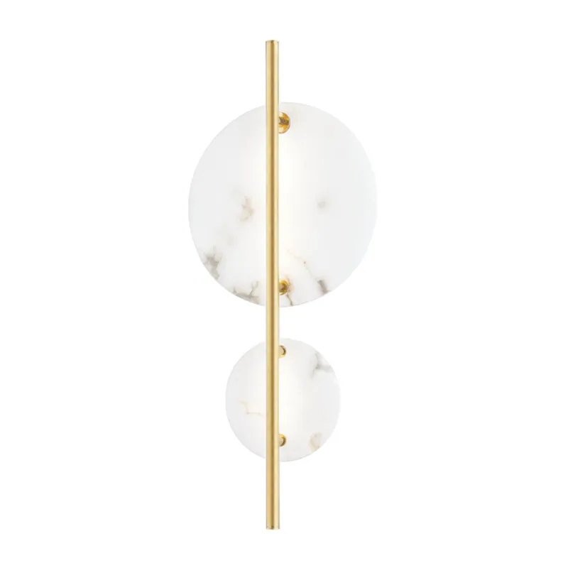 Croft 0-Light Wall Sconce in Aged Brass 10W x 23.5H