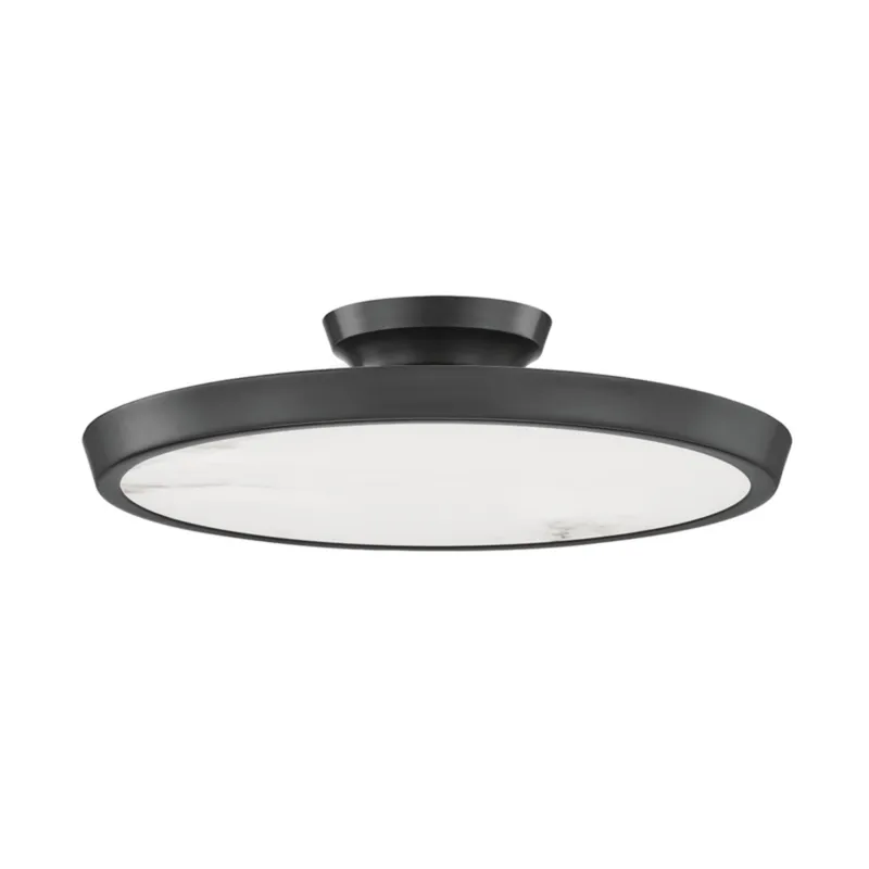 Draper 0-Light Flush Mount in Old Bronze 15.5W x 2.75H