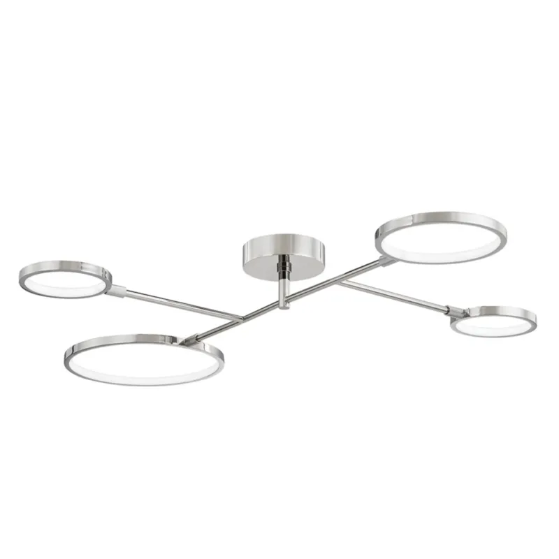 Saturn 0-Light Semi Flush in Polished Nickel 43L x 34W x 4.25H