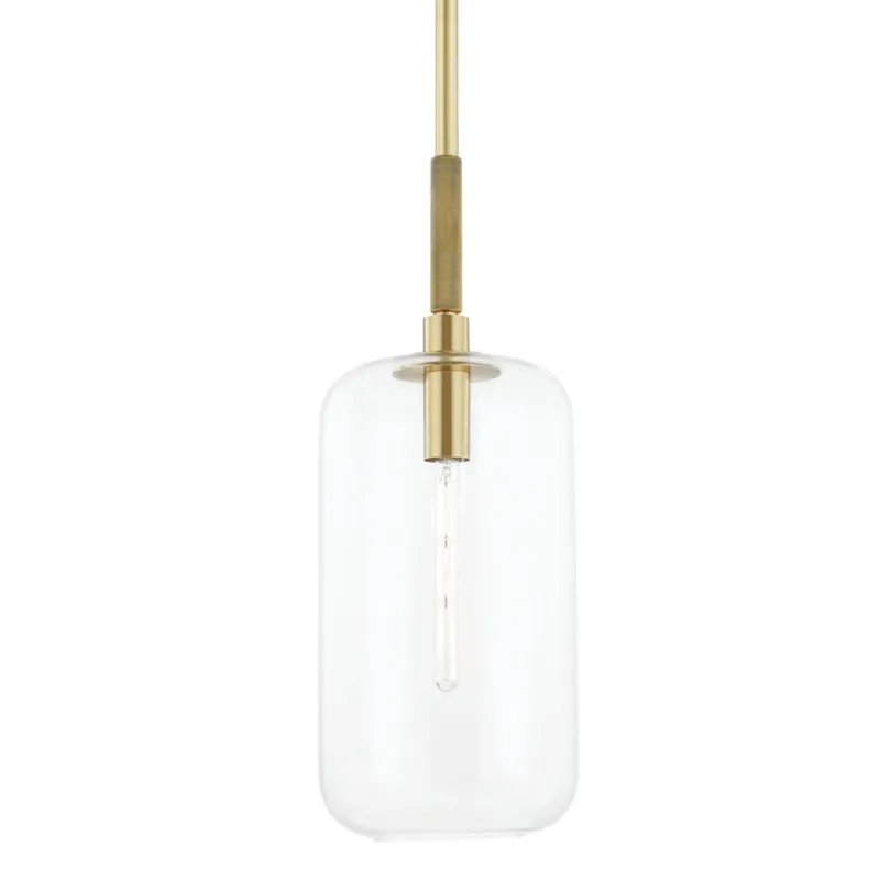 Lenox Hill 1-Light Pendant in Aged Brass 11W x 30H