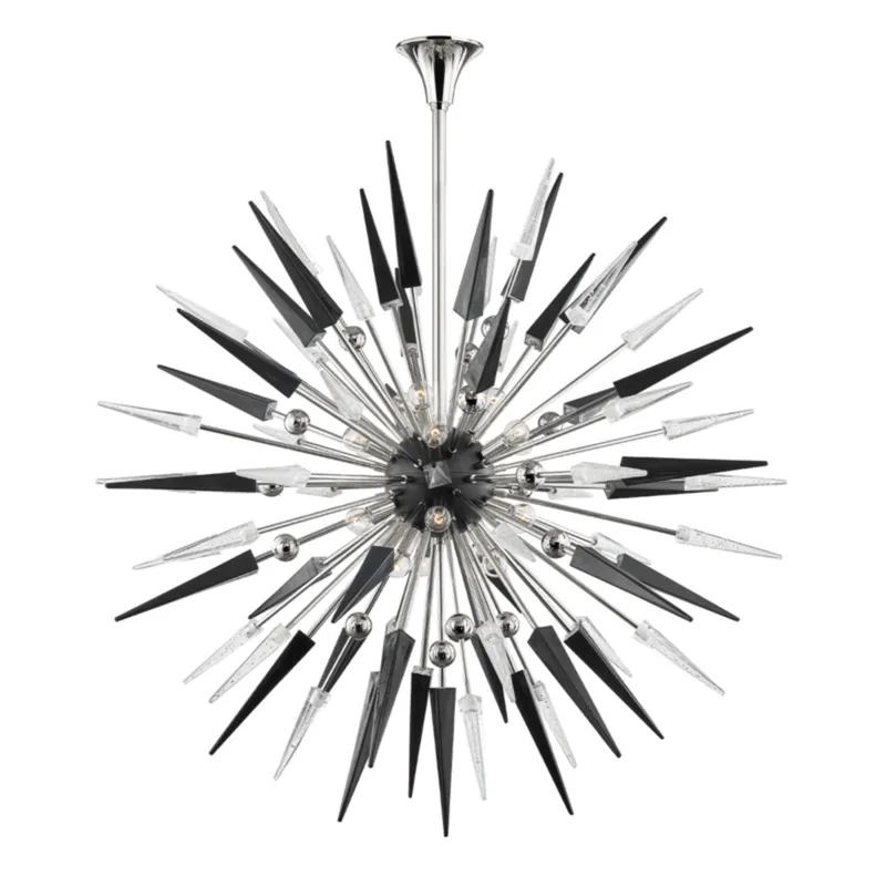 Sparta 18-Light Chandelier in Polished Nickel 48W x 48H