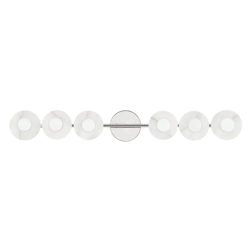 Elmont 6-Light Bath and Vanity in Polished Nickel 4.75W x 34.25H