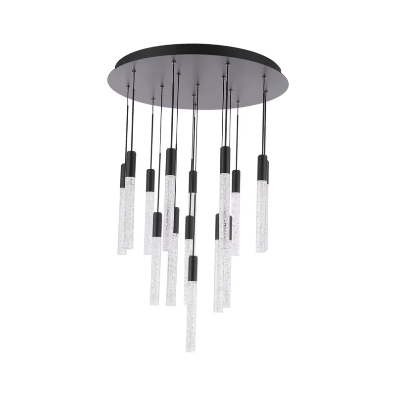 Modern Forms PD-35615-BK 3000K 79.5 Watt Magic LED Round Chandelier in Black