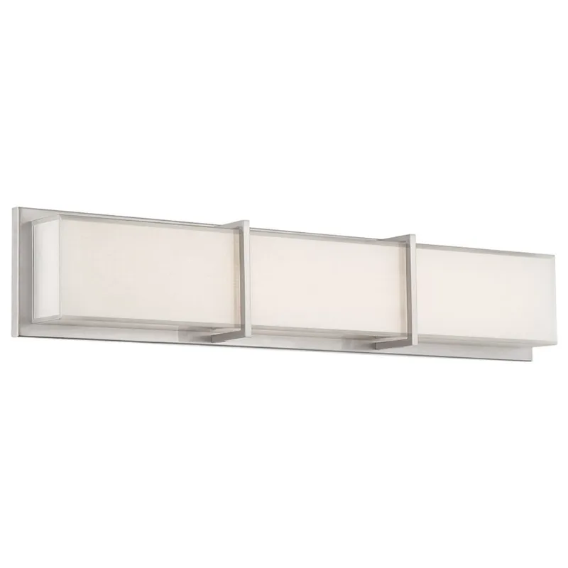 Modern Forms WS-6826-BN 3000K 38 Watt Bahn LED Bathroom Vanity & Wall Light in Brushed Nickel