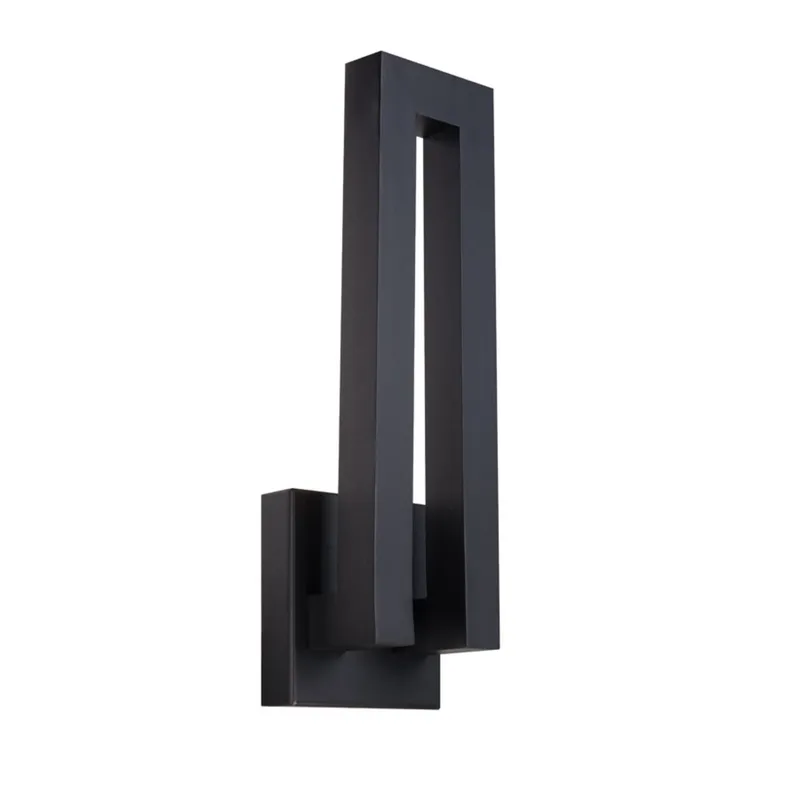 Modern Forms WS-W1718-BK 3000K 22 Watt Forq LED Wall Light in Black