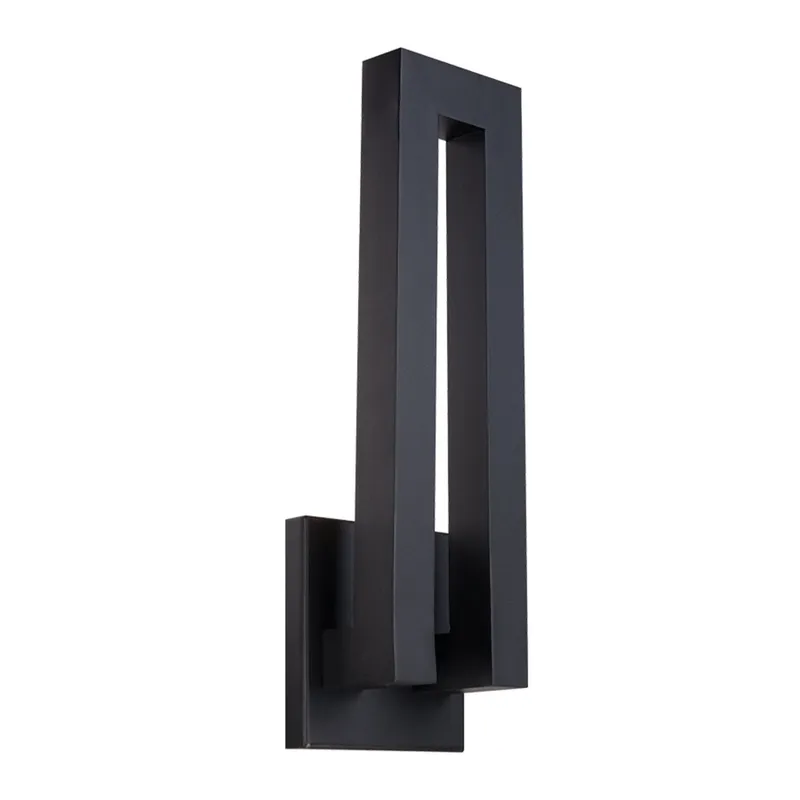 Modern Forms WS-W1724-BK 3000K 33 Watt Forq LED Wall Light in Black