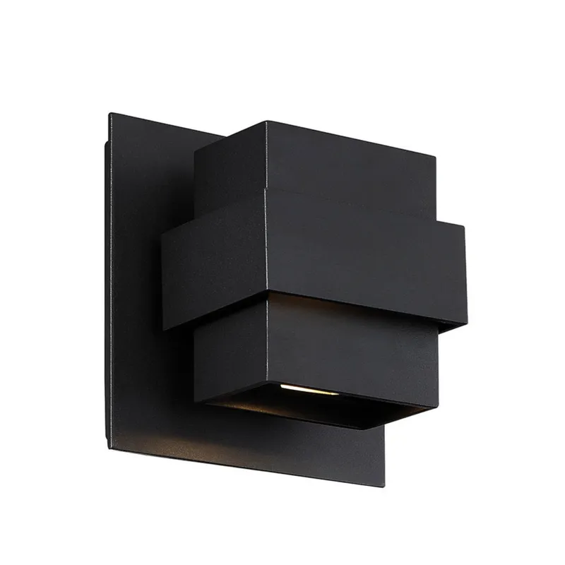 Modern Forms WS-W30507-BK 3000K 12 Watt Pandora LED Wall Light in Black