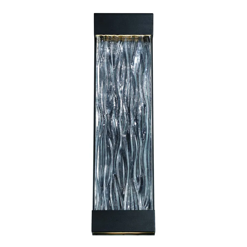 Modern Forms WS-W37922-BK 3000K 39 Watt Fathom LED Outdoor Wall Light in Black