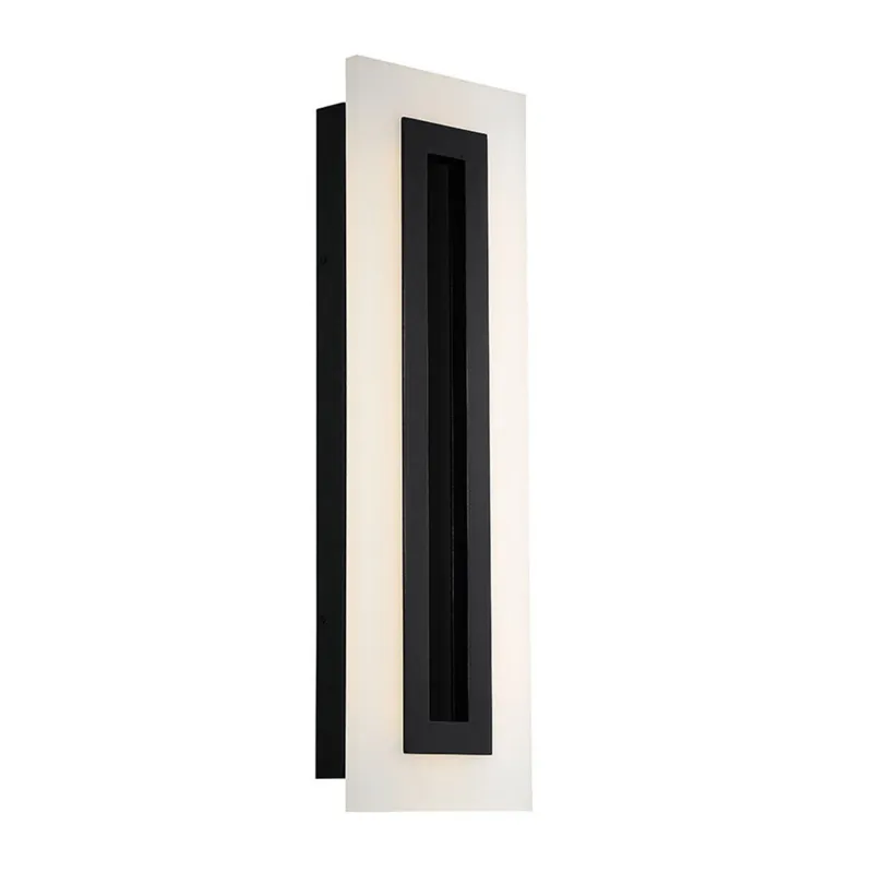 Modern Forms WS-W46824-BK 3000K 21 Watt Shadow LED Wall Light in Black