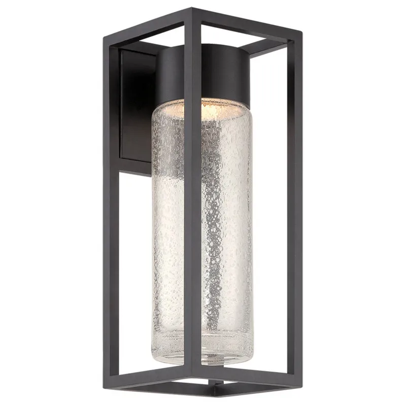 Modern Forms WS-W5416-BK 3000K 11 Watt Structure LED Wall Light in Black