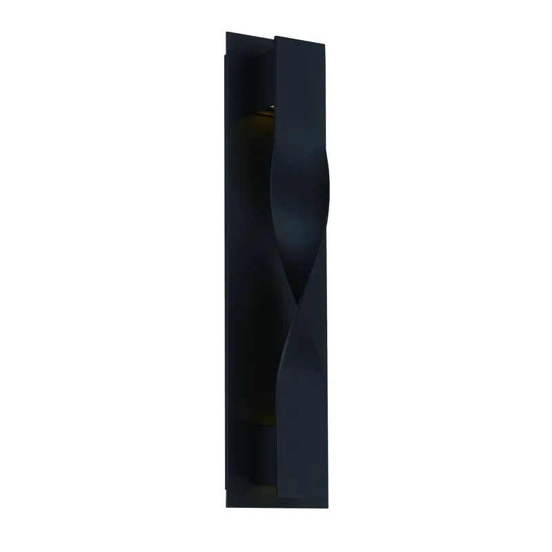 Modern Forms WS-W5620-BK 3000K 16 Watt Twist LED Outdoor Wall Light in Black