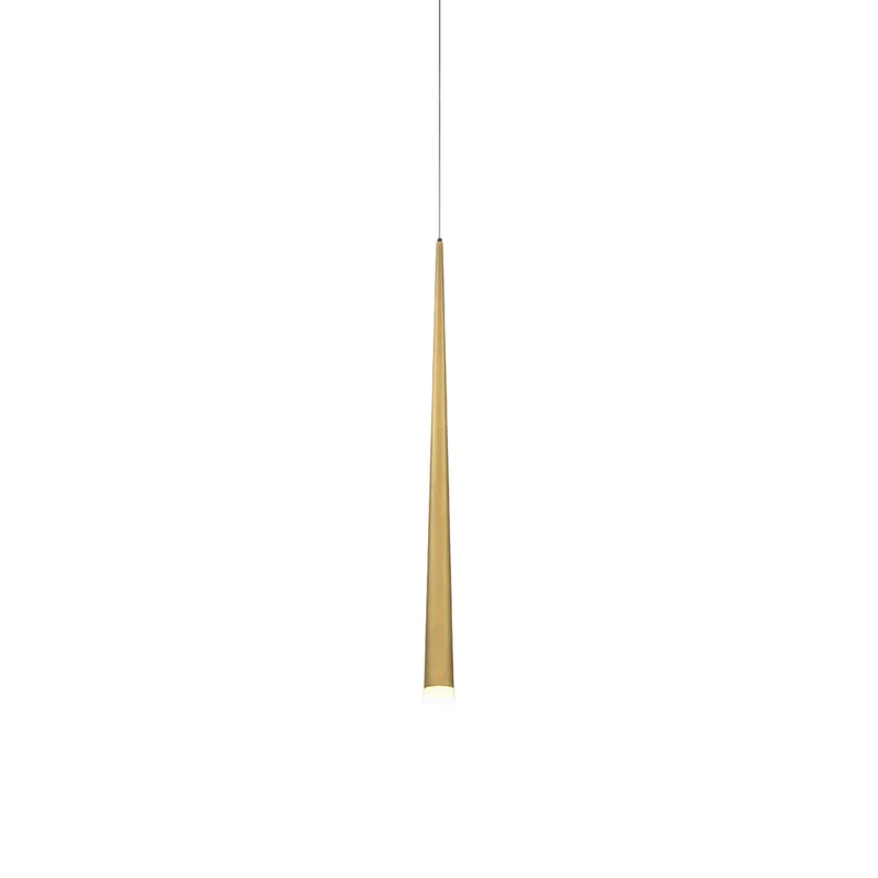 Modern Forms PD-41728-AB 3500K 7 Watt Cascade Crystal LED Pendant in Aged Brass