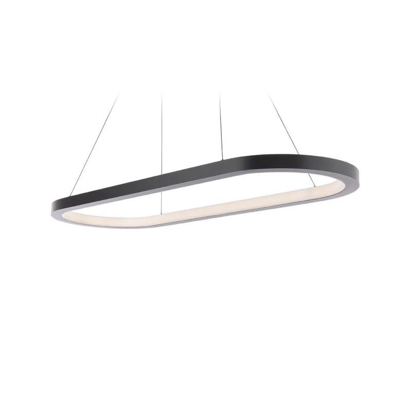 Modern Forms PD-53046-35-BK 3500K 37.7 Watt Racetrack LED Pendant in Black