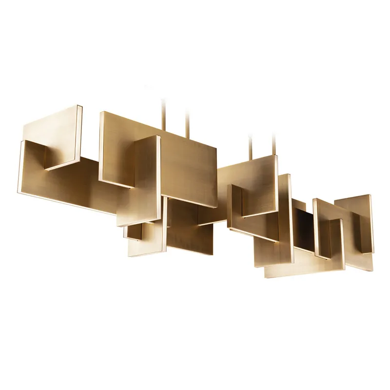 Modern Forms PD-79058-AB 3000K 60 Watt Amari LED Linear Pendant in Aged Brass