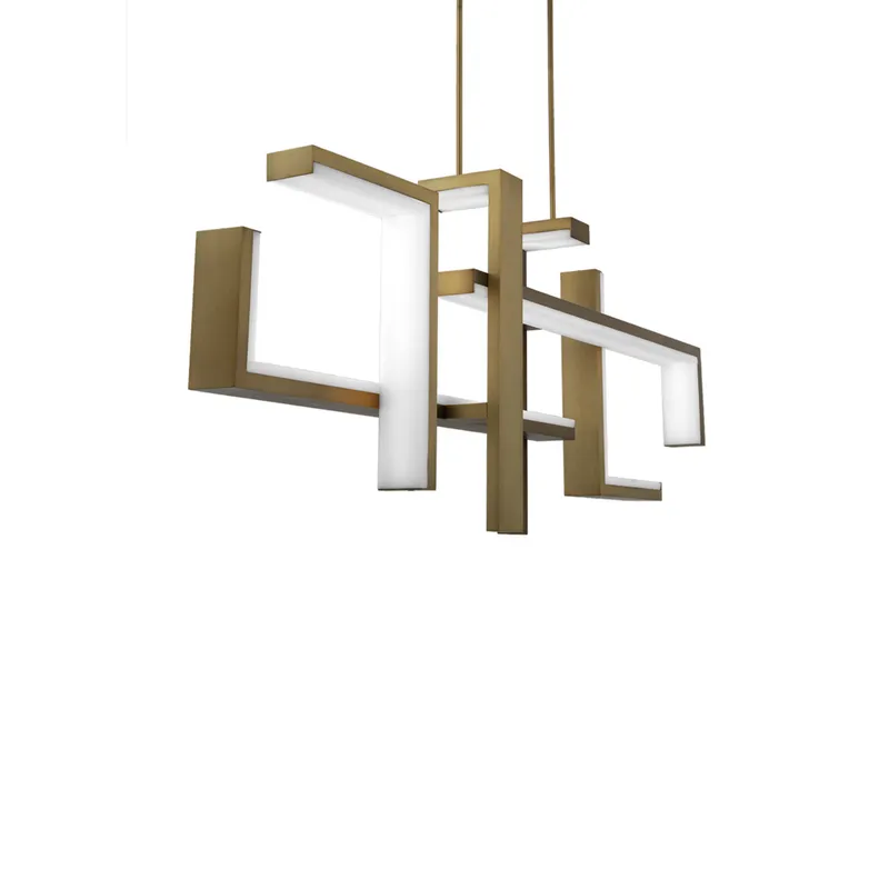 Modern Forms PD-80056-AB 3000K 39.5 Watt Jackal LED Linear Pendant in Aged Brass