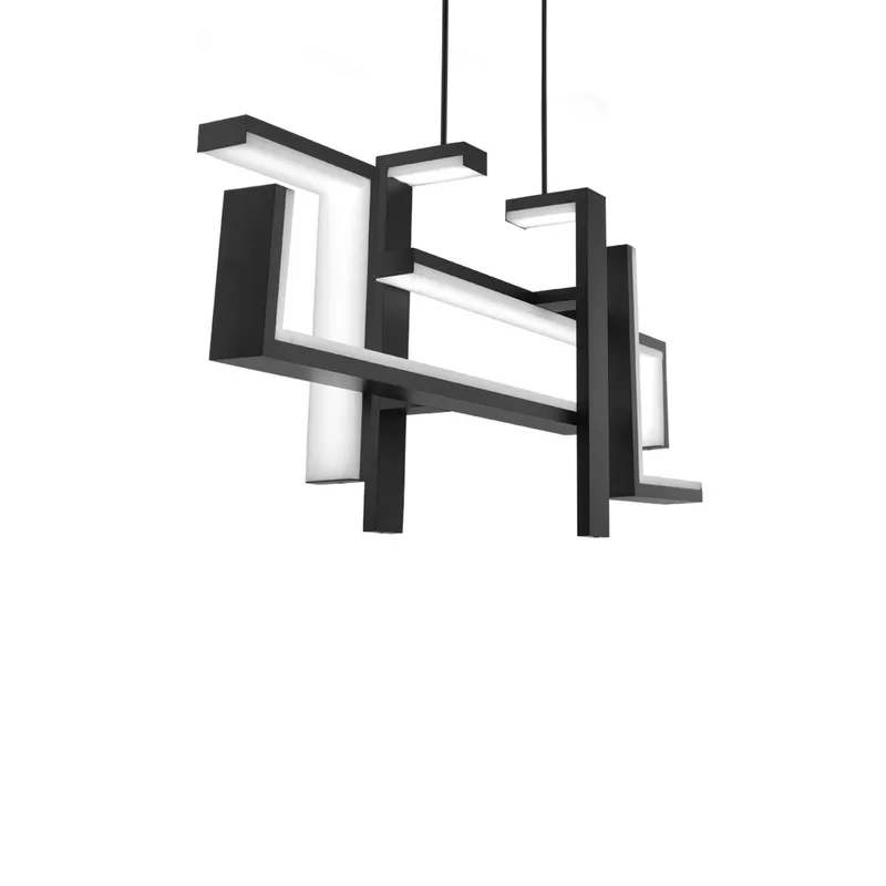 Modern Forms PD-80056-BK 3000K 39.5 Watt Jackal LED Linear Pendant in Black