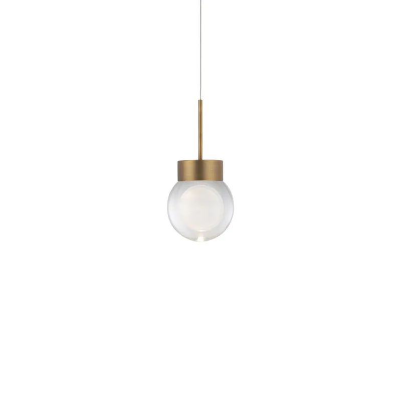 Modern Forms PD-82006-AB 3000K 9 Watt Double Bubble LED Pendant in Aged Brass