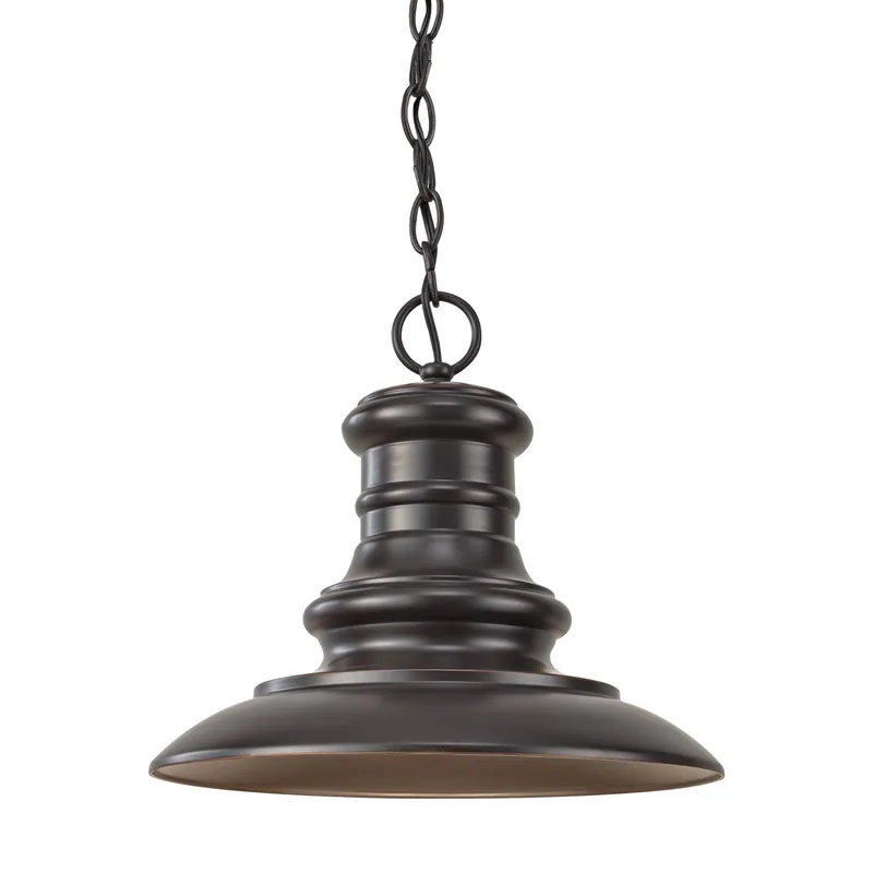 Redding Station LED Pendant Period Inspired Outdoor Fixture 10.875" Height Aluminum in Restoration Bronze