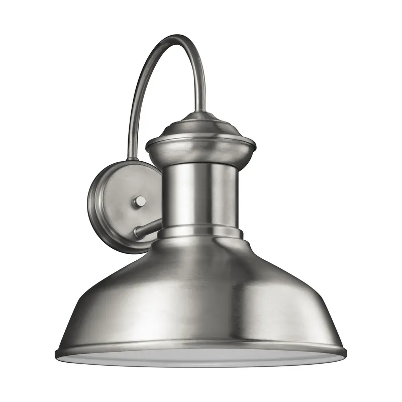 Fredricksburg Large One Light Outdoor Turtle Friendly Wall Lantern Traditional Fixture 13.25" Width 15.875" Height Aluminum in Satin
