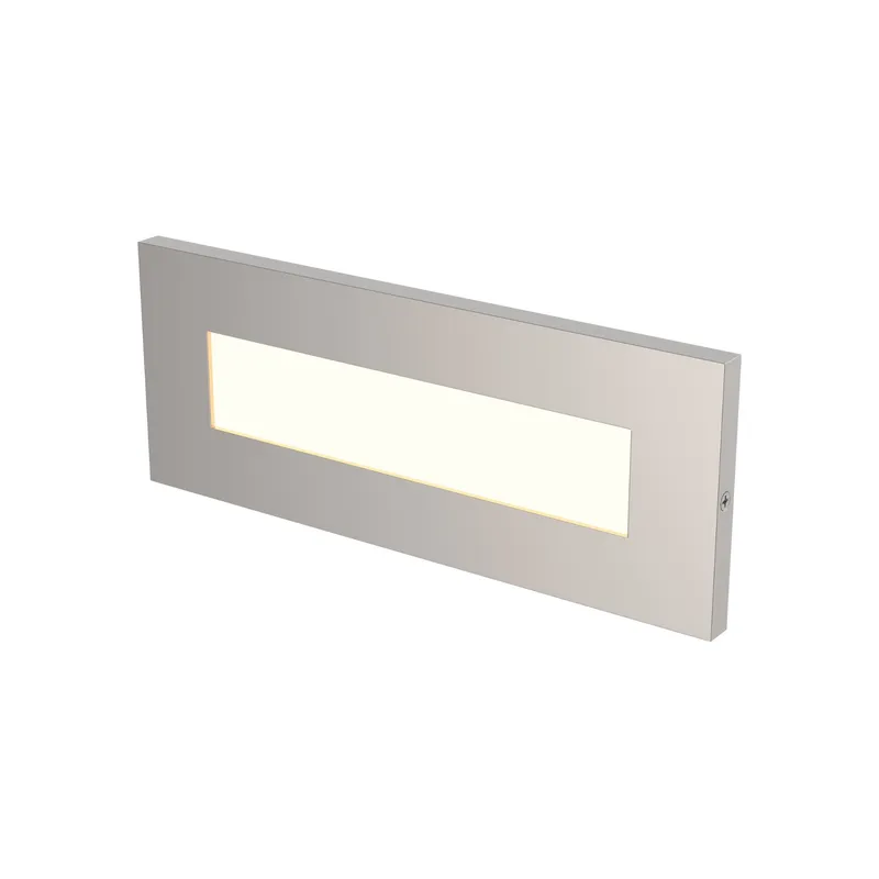 Vitra LED Brick Light Transitional Landscape Fixture 3.3125" Height in Satin Nickel