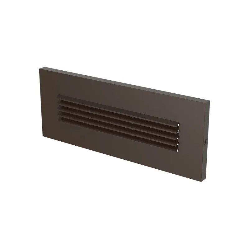 Louver Amber LED Brick Light Transitional Landscape Fixture 3.3125" Height in Painted Antique Bronze